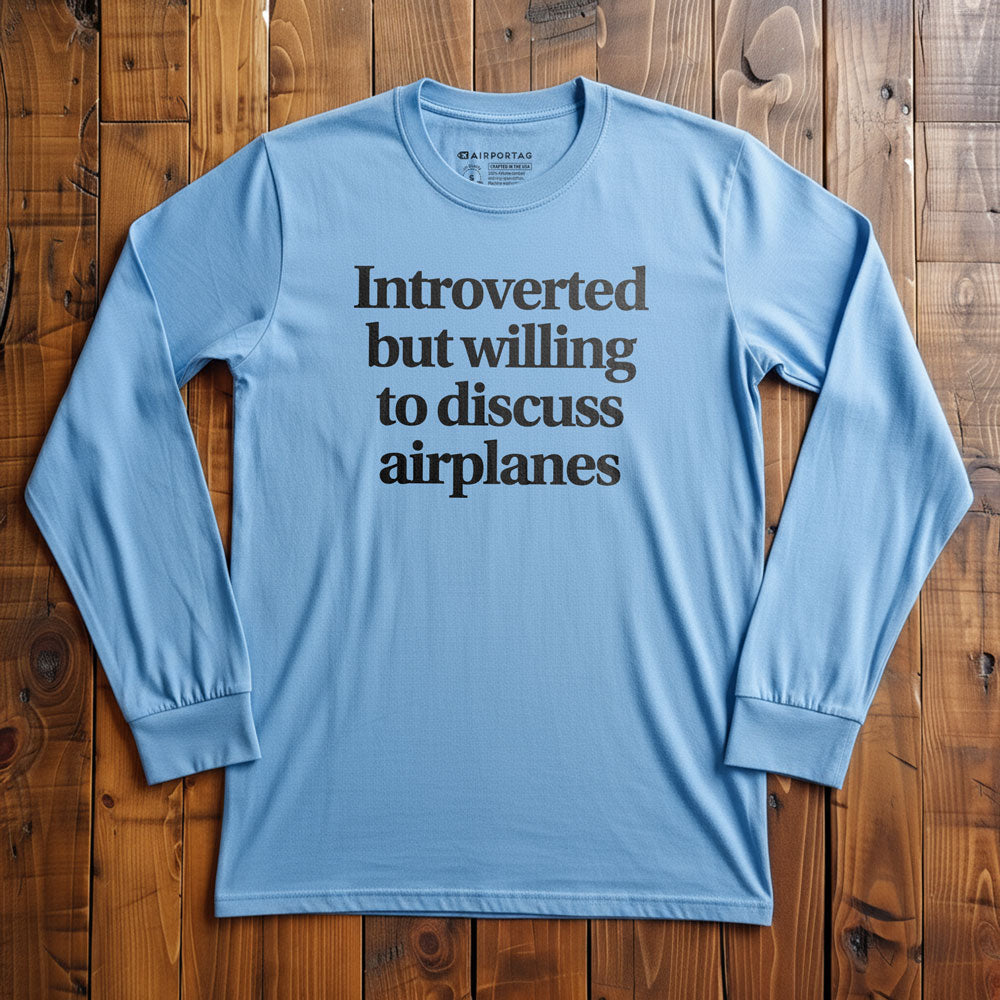 Introverted Discuss Airplanes - Long Sleeve T-Shirt