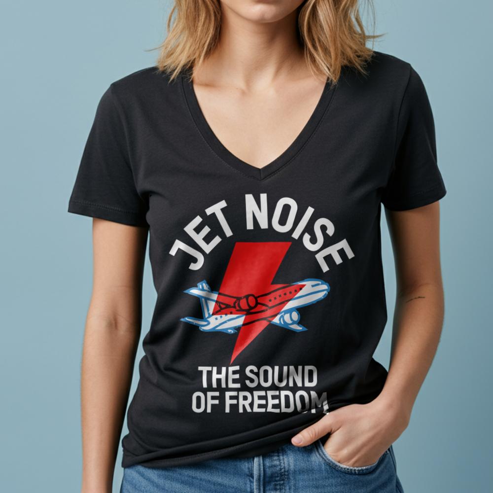 Jet Noise - Women's V-Neck T-Shirt