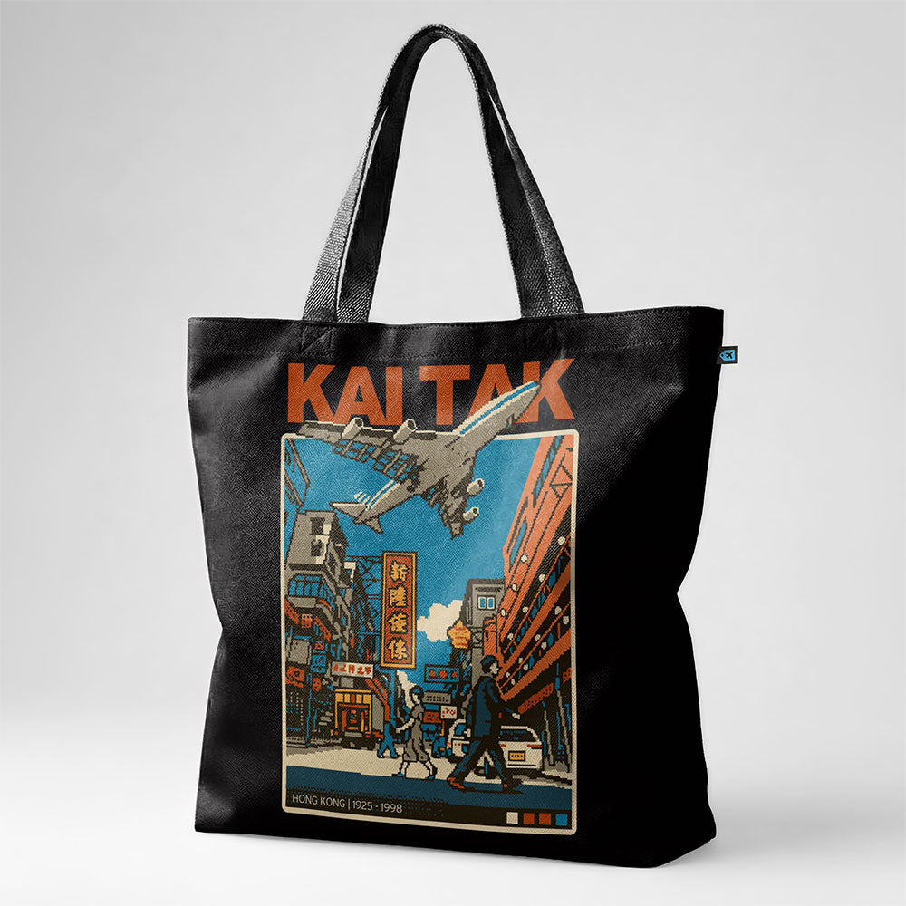 Kai Tak Pixel Art - Tote Bag