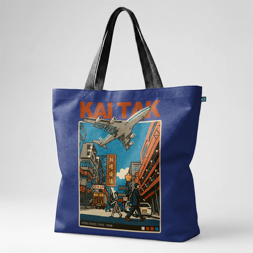 Kai Tak Pixel Art - Tote Bag