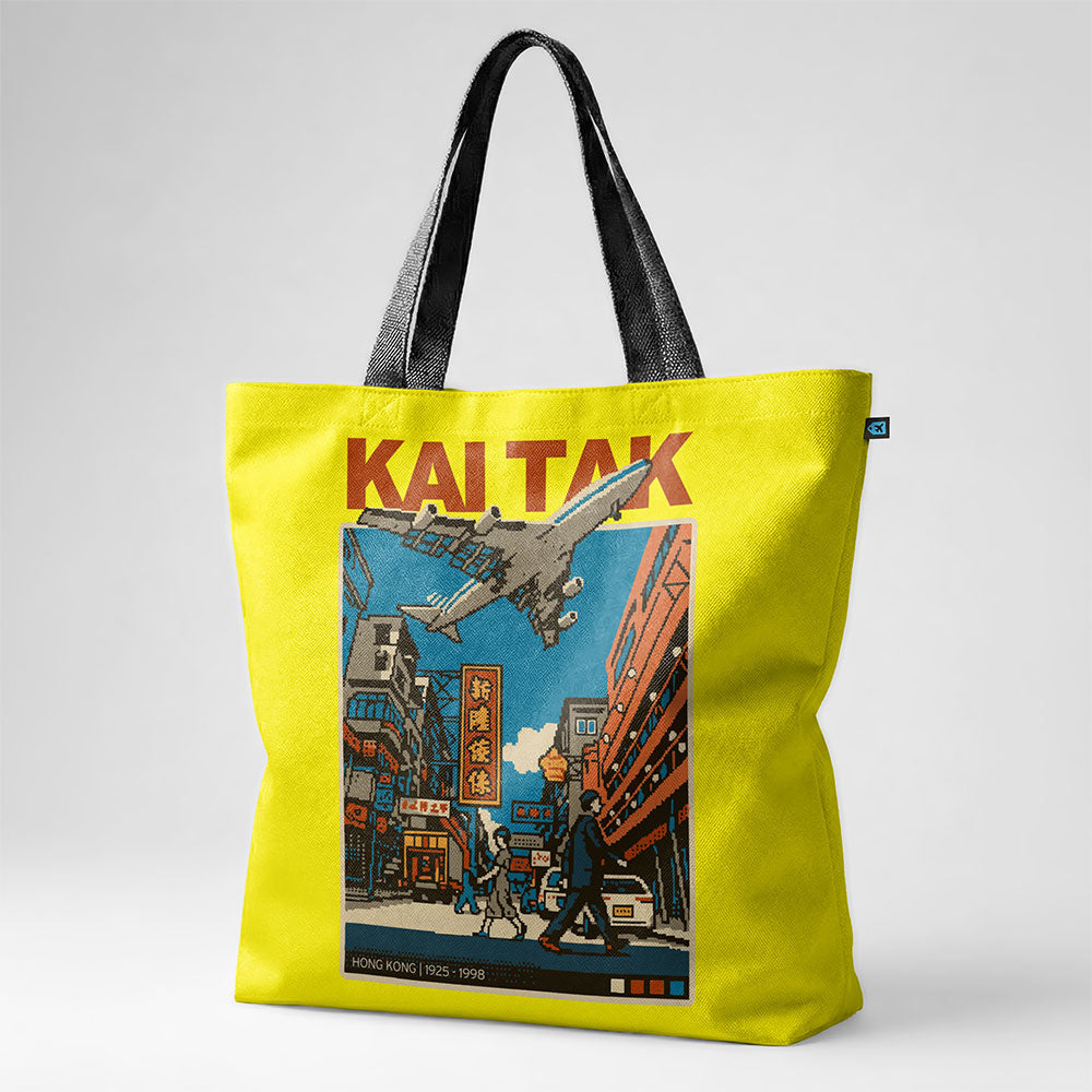 Kai Tak Pixel Art - Tote Bag