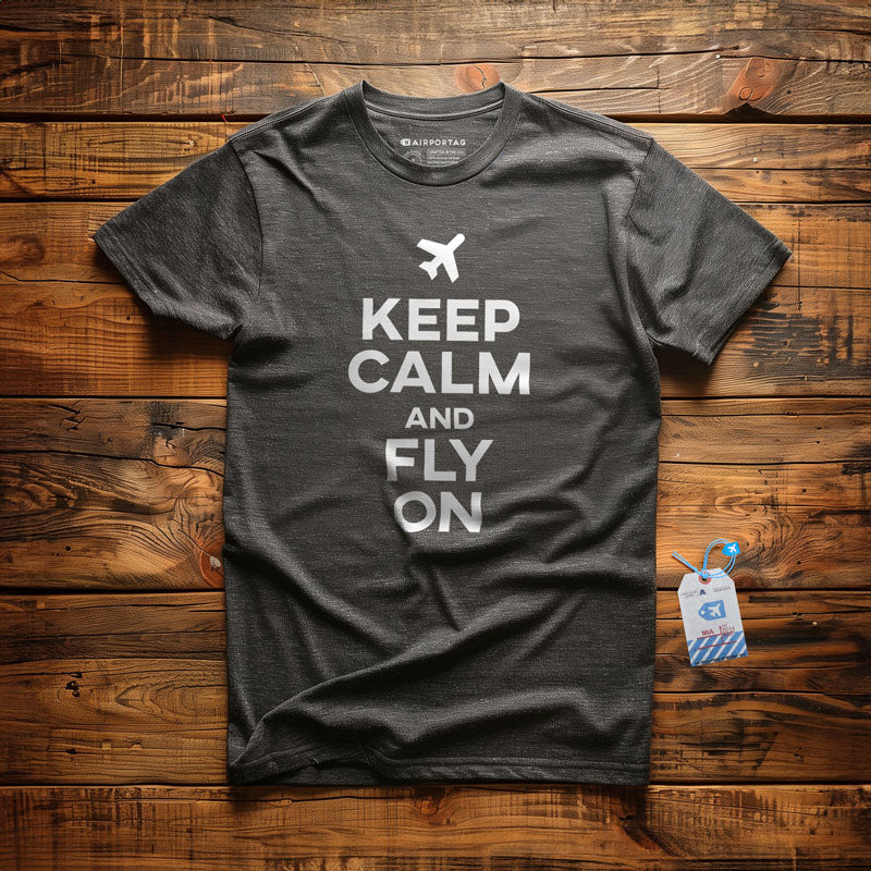 Keep Calm And Fly On - T-Shirt