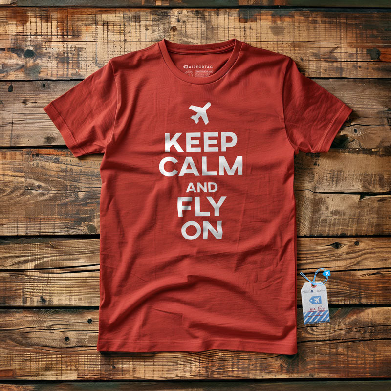 Keep Calm And Fly On - T-Shirt