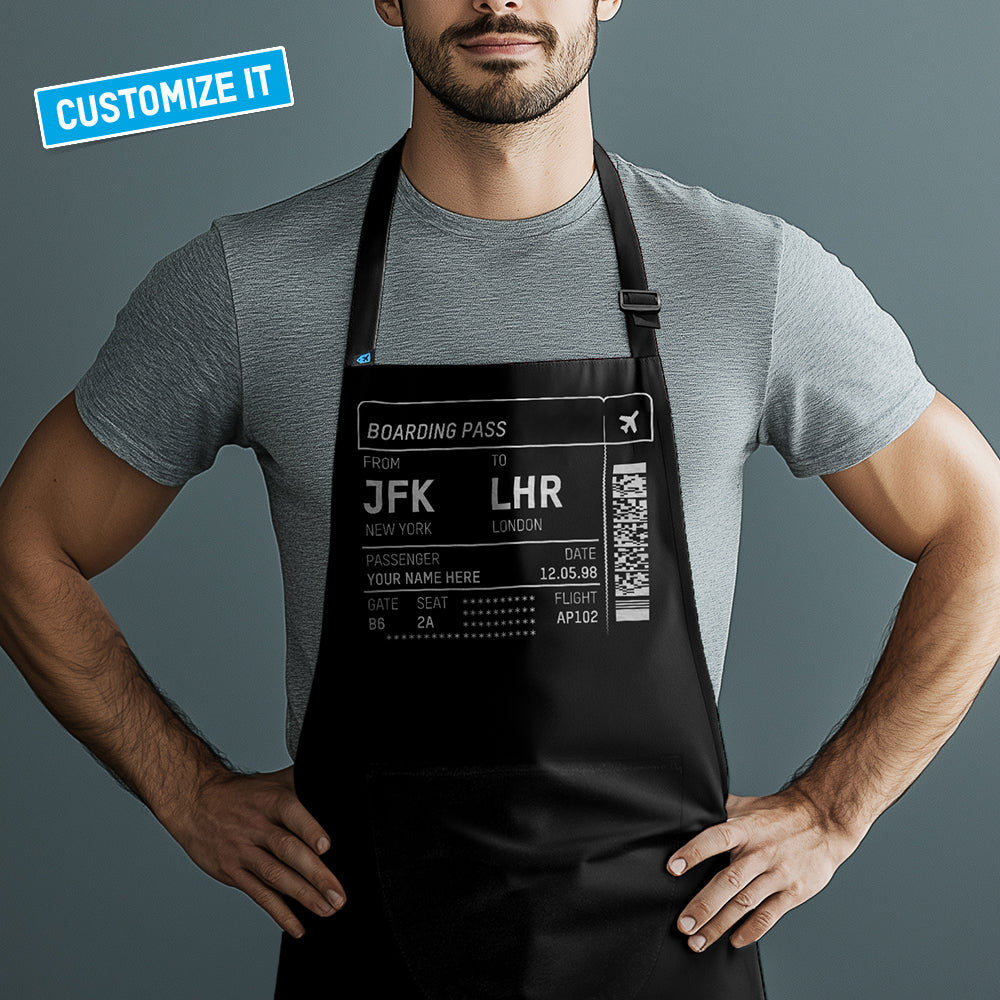 Boarding Pass - Custom Kitchen Apron