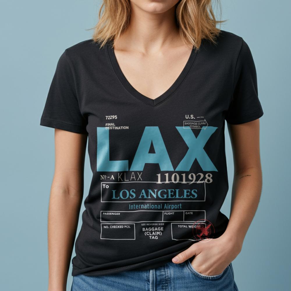 LAX - Women's V-Neck T-Shirt