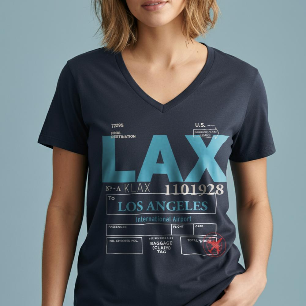 LAX - Women's V-Neck T-Shirt