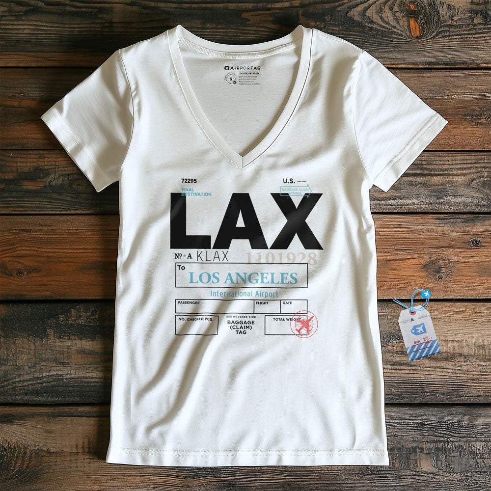 LAX - Women's V-Neck T-Shirt