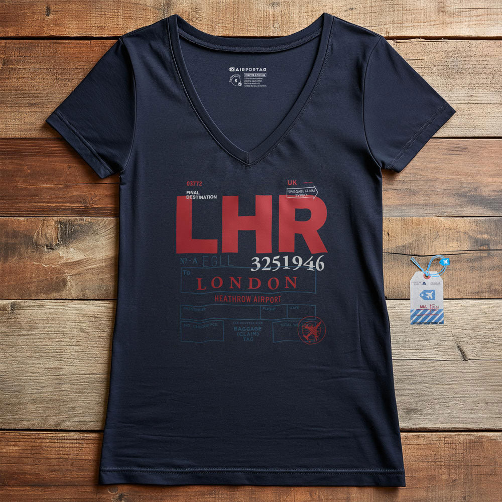 LHR - Women's V-Neck T-Shirt