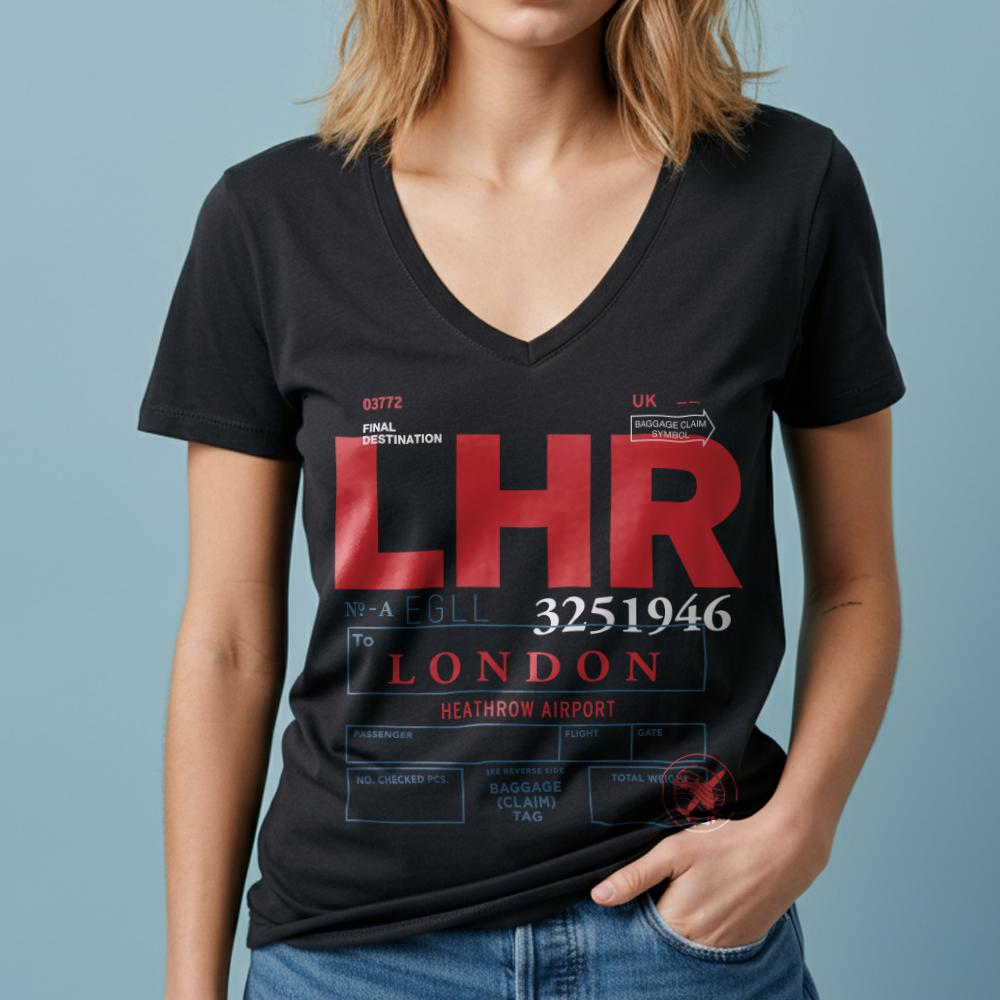 LHR - Women's V-Neck T-Shirt