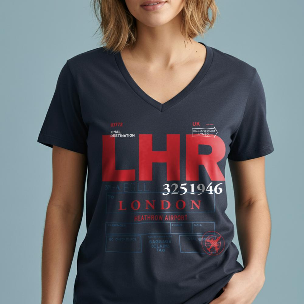 LHR - Women's V-Neck T-Shirt