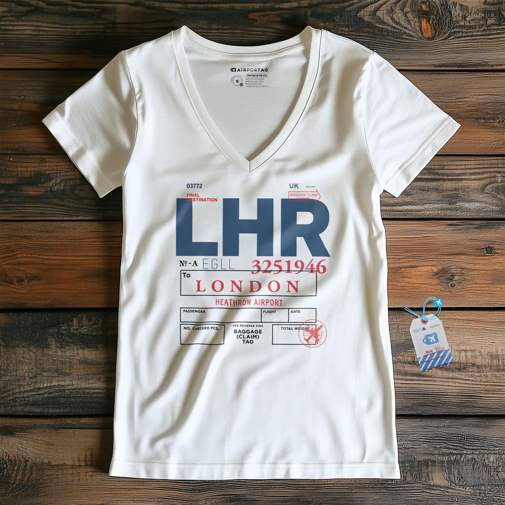 LHR - Women's V-Neck T-Shirt