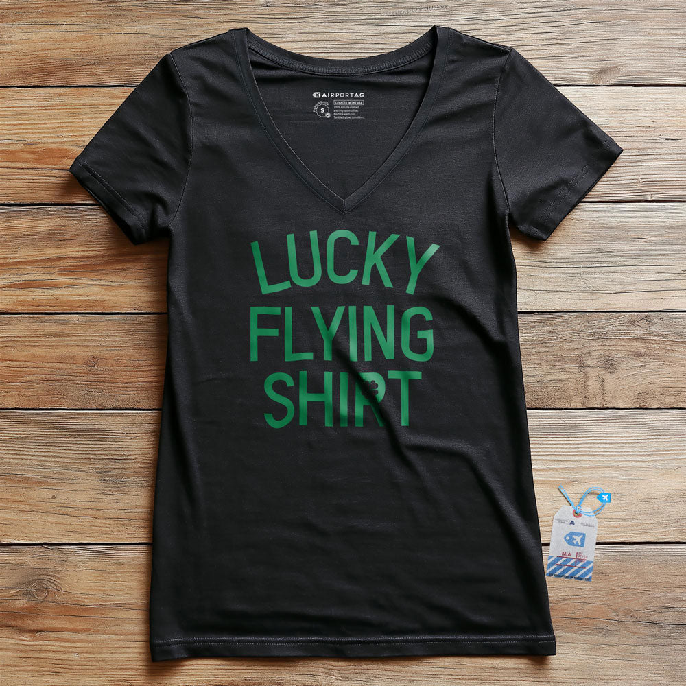 Lucky Flying Shirt - Women's V-Neck T-Shirt