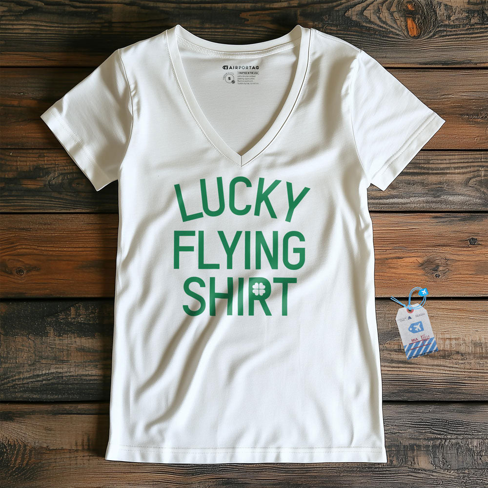 Lucky Flying Shirt - Women's V-Neck T-Shirt