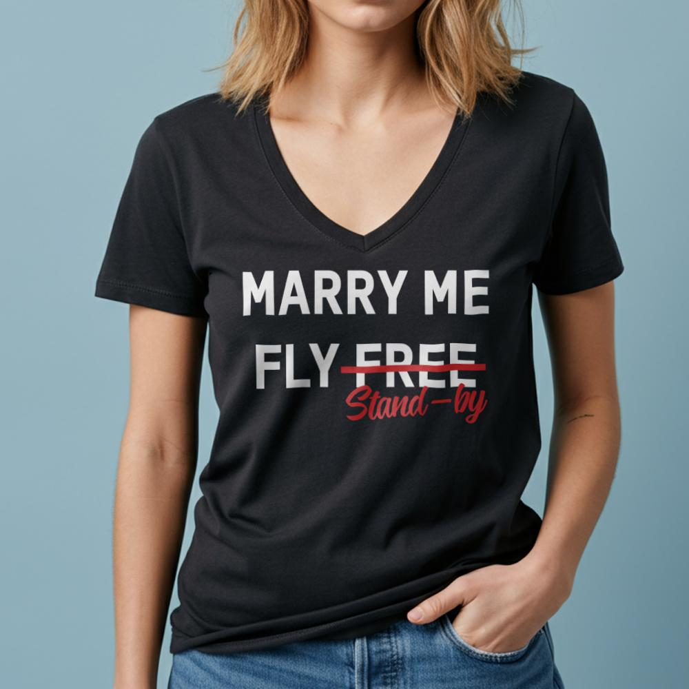 Marry Me - Women's V-Neck T-Shirt