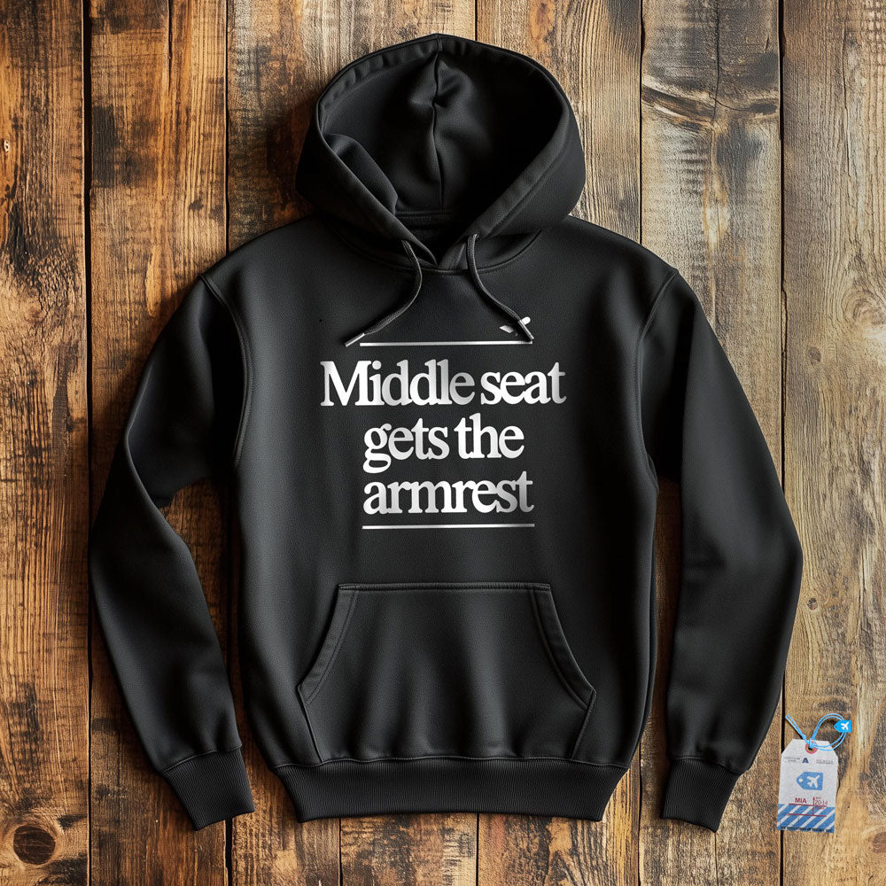 Middle Seat Gets The Armrest - Pullover Hoodie