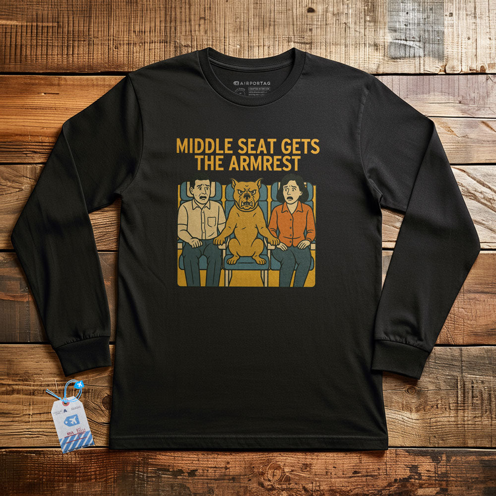 Middle Seat - Dog - Long Sleeve T-Shirt