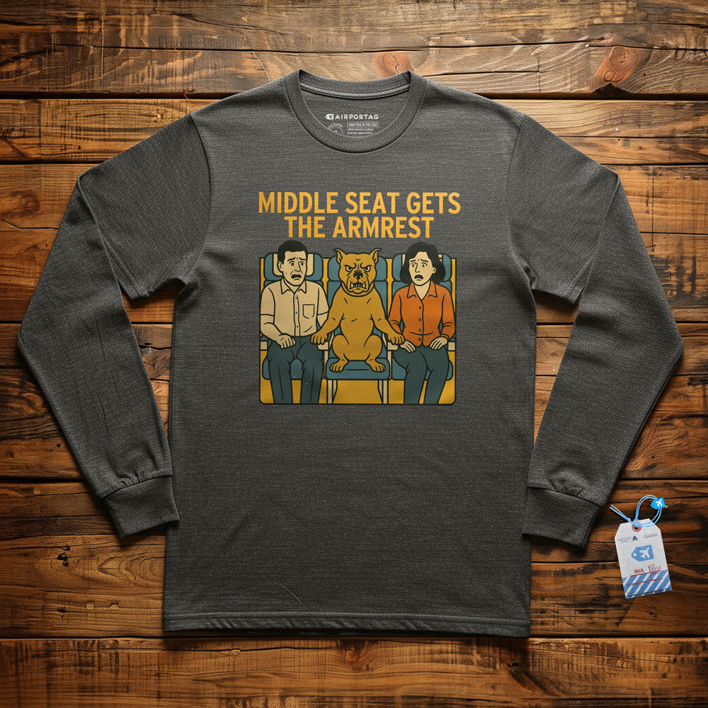 Middle Seat - Dog - Long Sleeve T-Shirt