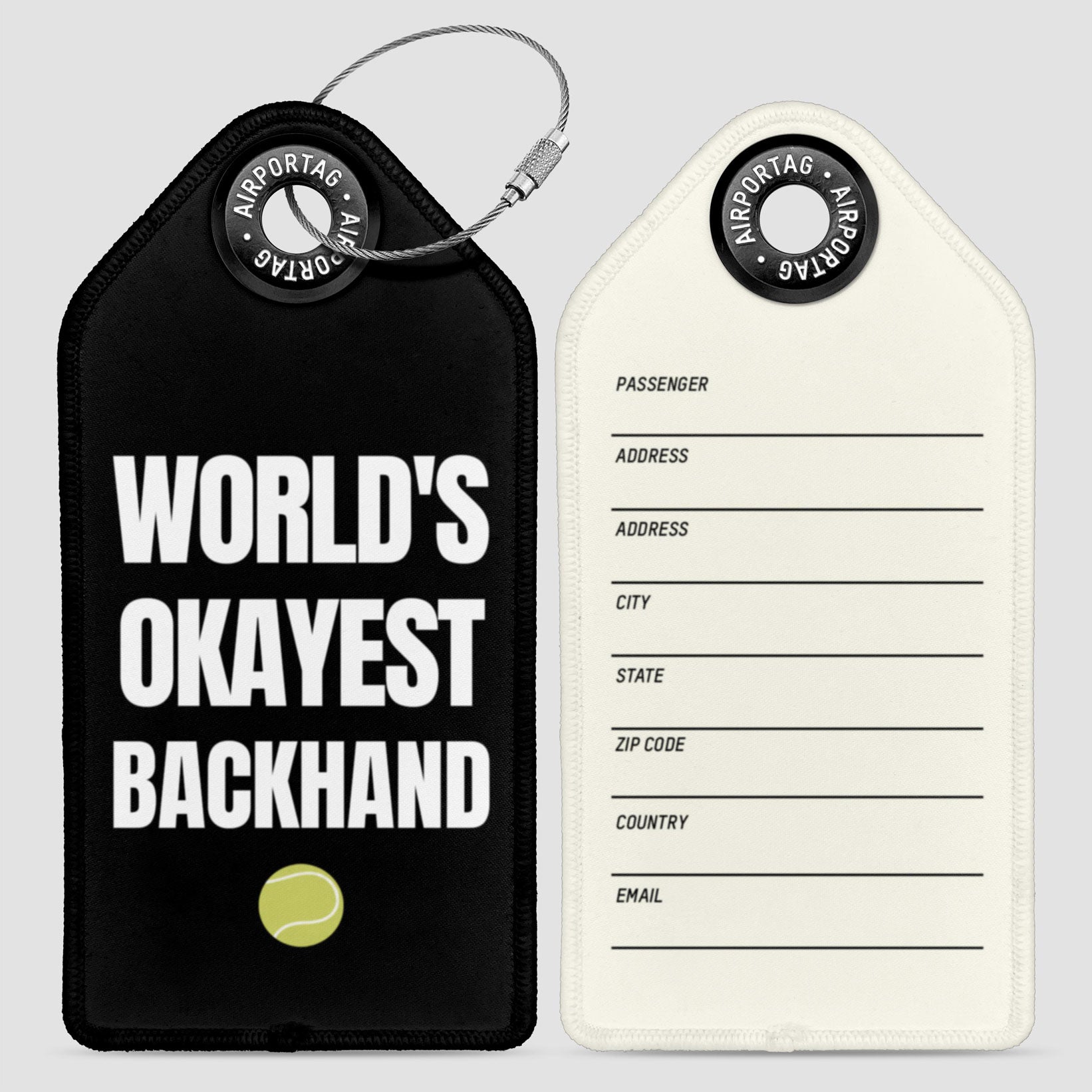 World's Okayest Backhand - Luggage Tag