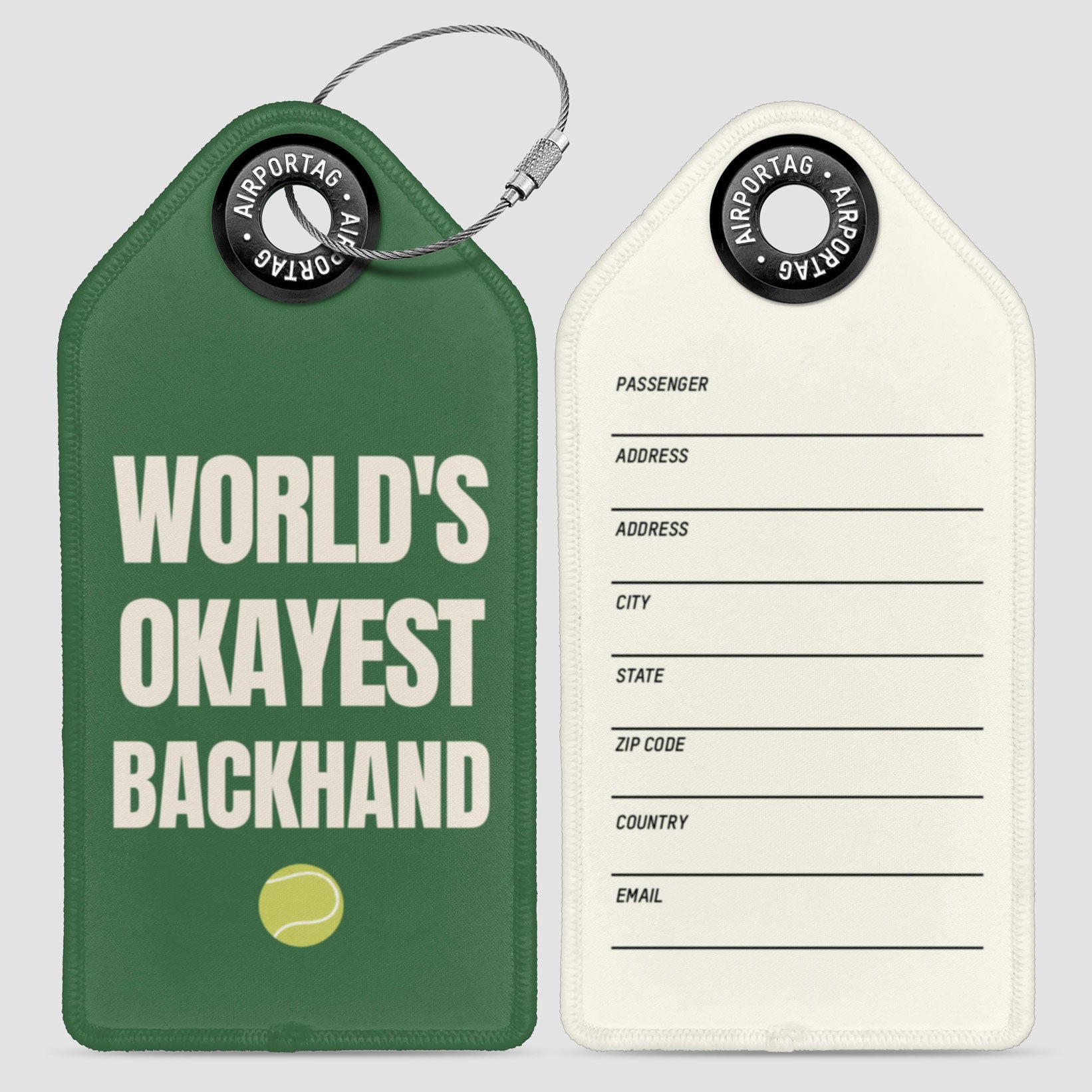 World's Okayest Backhand - Luggage Tag
