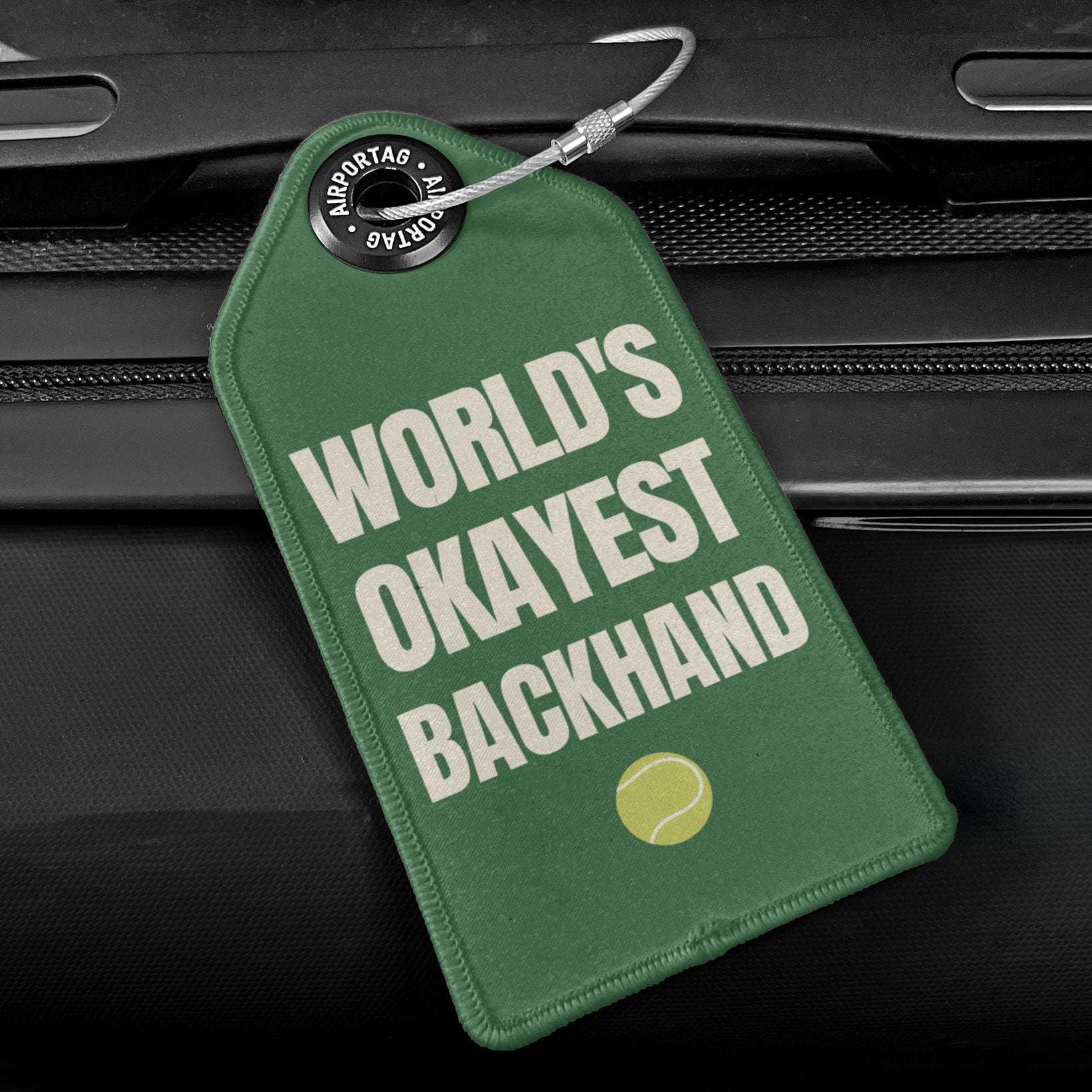 World's Okayest Backhand - Luggage Tag