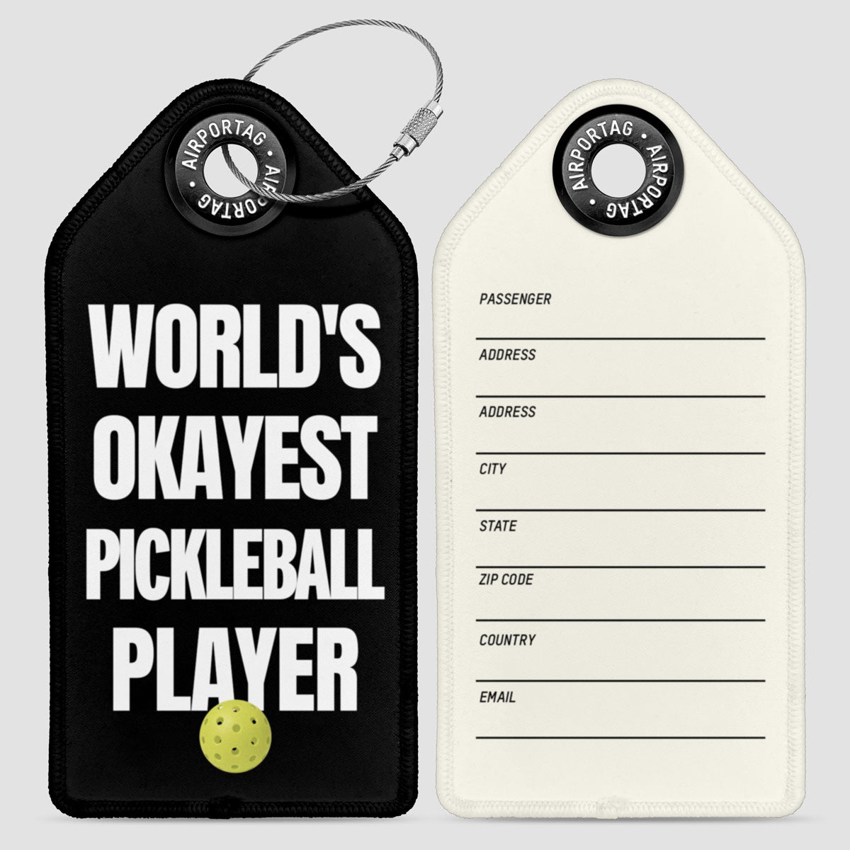 World's Okayest Pickleball Player - Luggage Tag