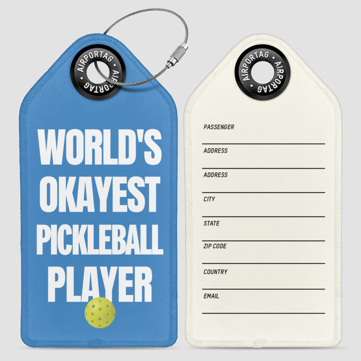 World's Okayest Pickleball Player - Luggage Tag
