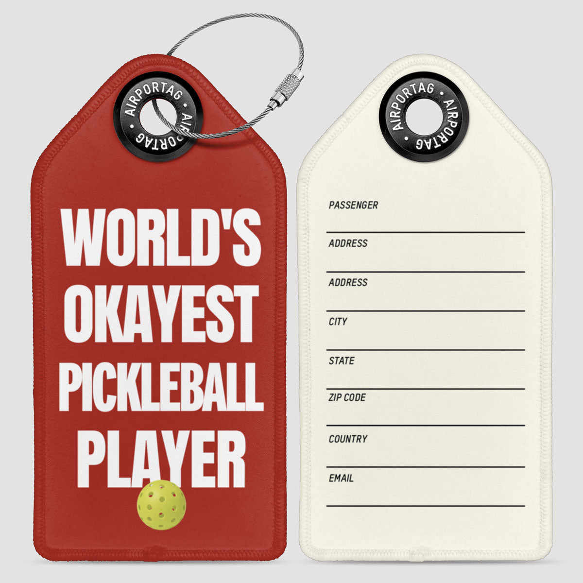 World's Okayest Pickleball Player - Luggage Tag
