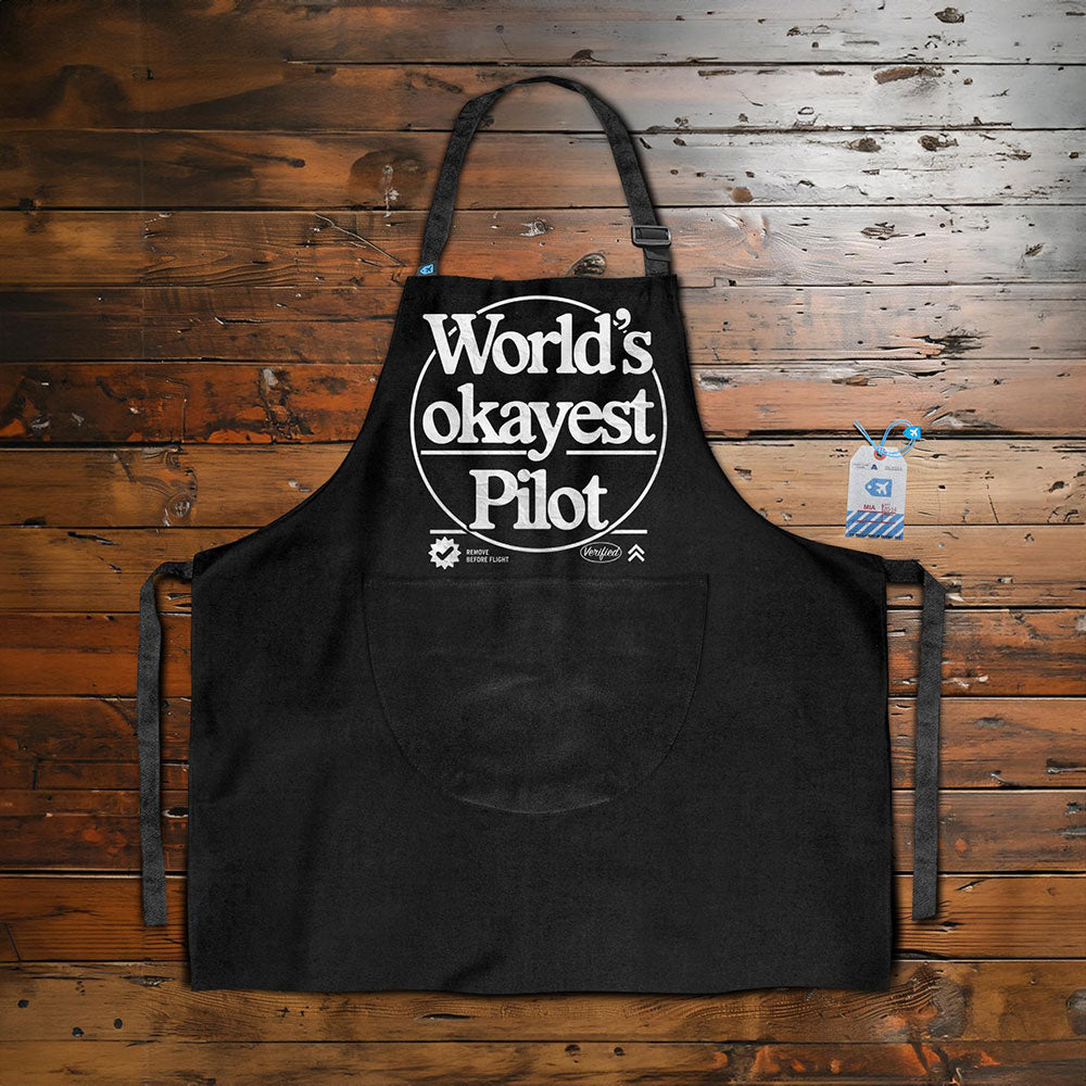 Word's Okayest Pilot - Kitchen Apron