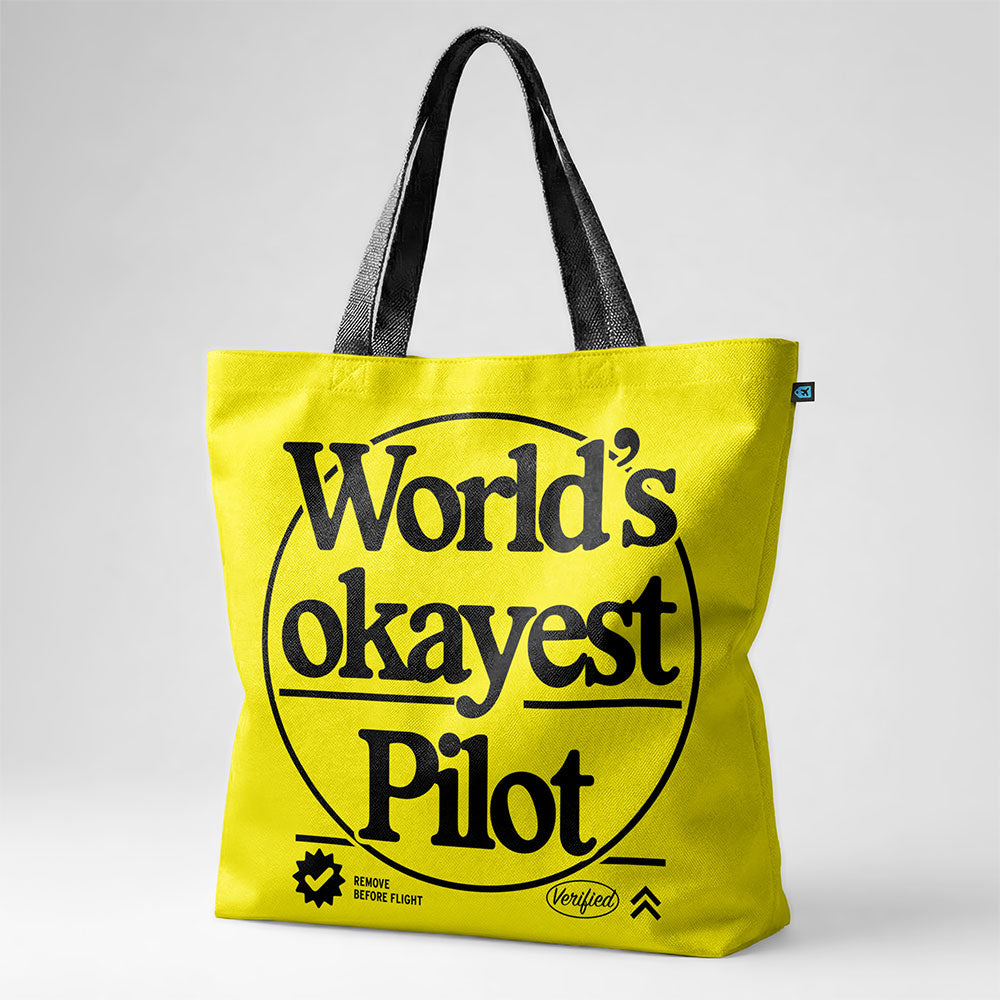 World's Okayest Pilot - Tote Bag