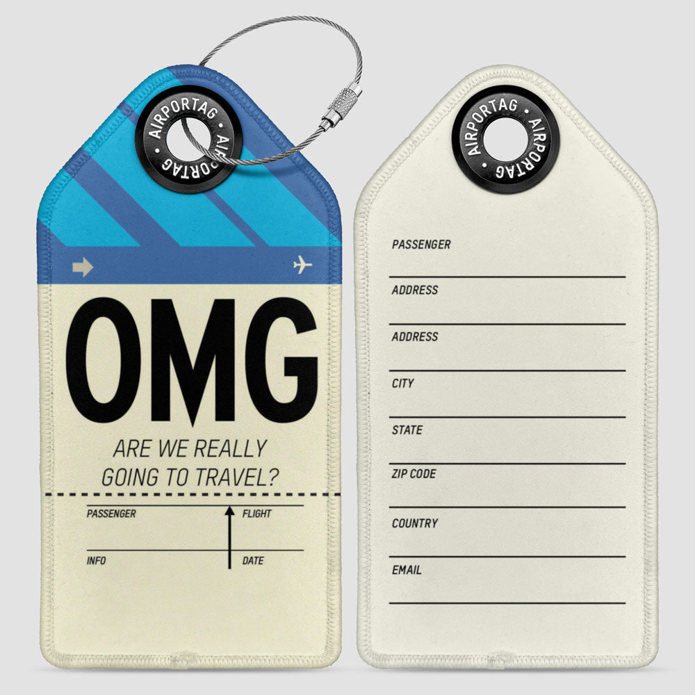 OMG Funny Abbreviation - Luggage Tag