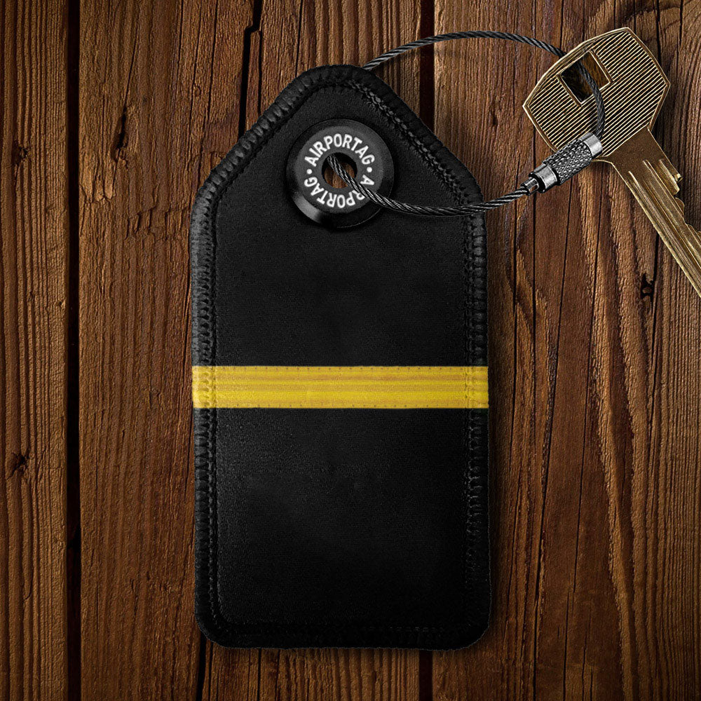 Black Pilot Stripes - Keychain