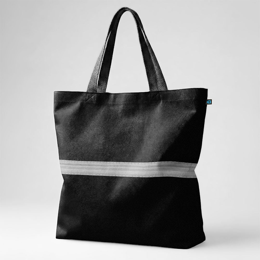 Black Pilot Stripes - Tote Bag