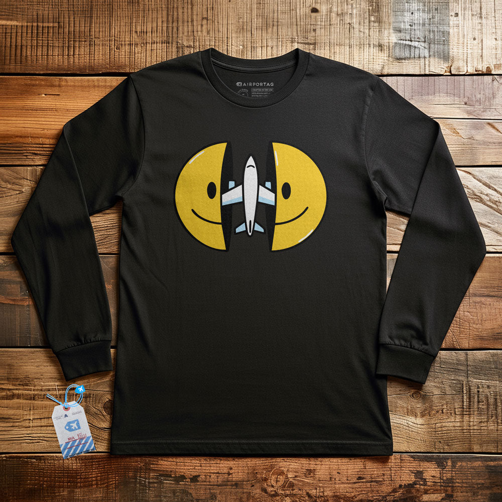 Open Smile Plane - Long Sleeve T-Shirt