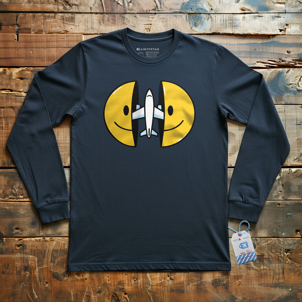 Open Smile Plane - Long Sleeve T-Shirt