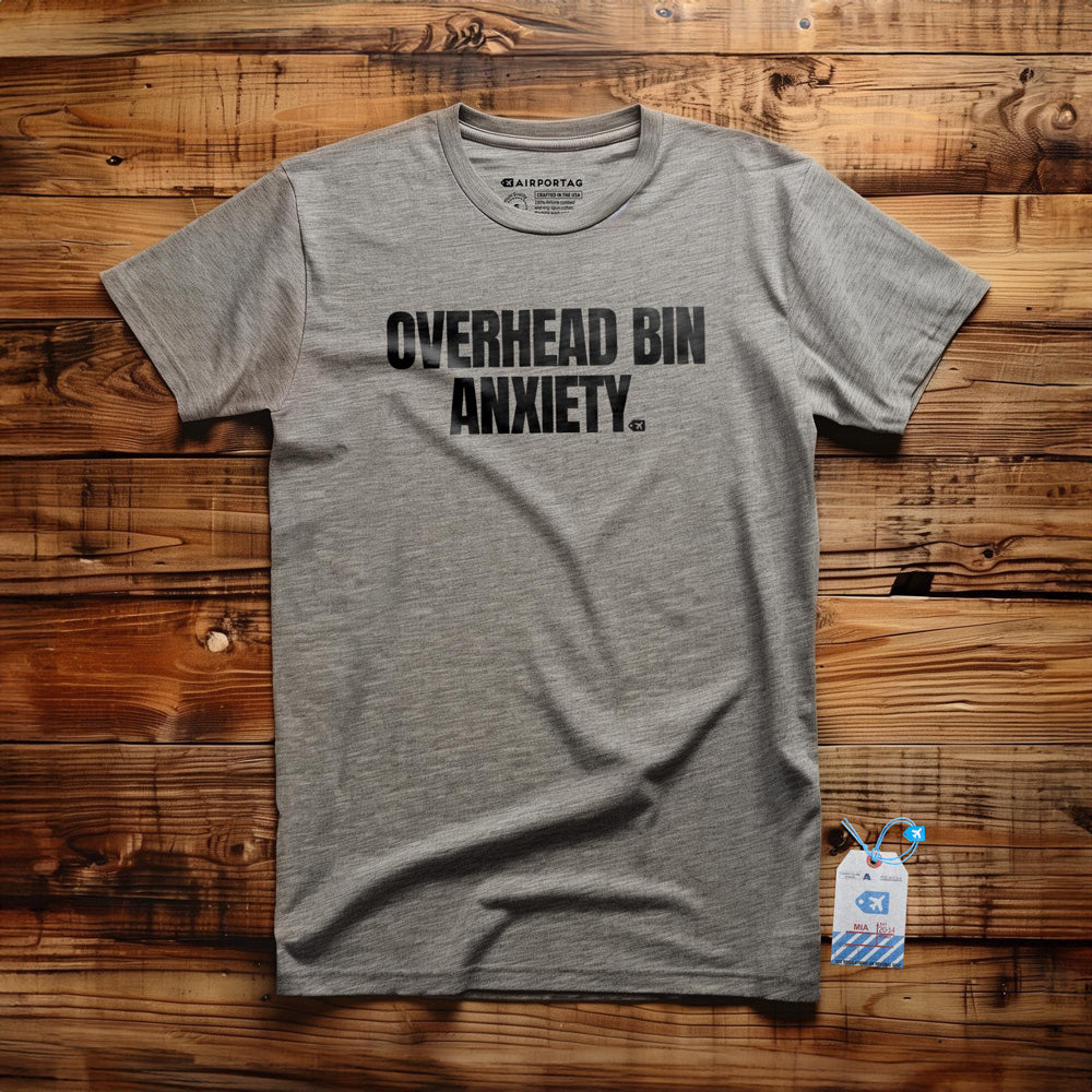 Overhead Bin Anxiety - T-Shirt - Athletic Heather