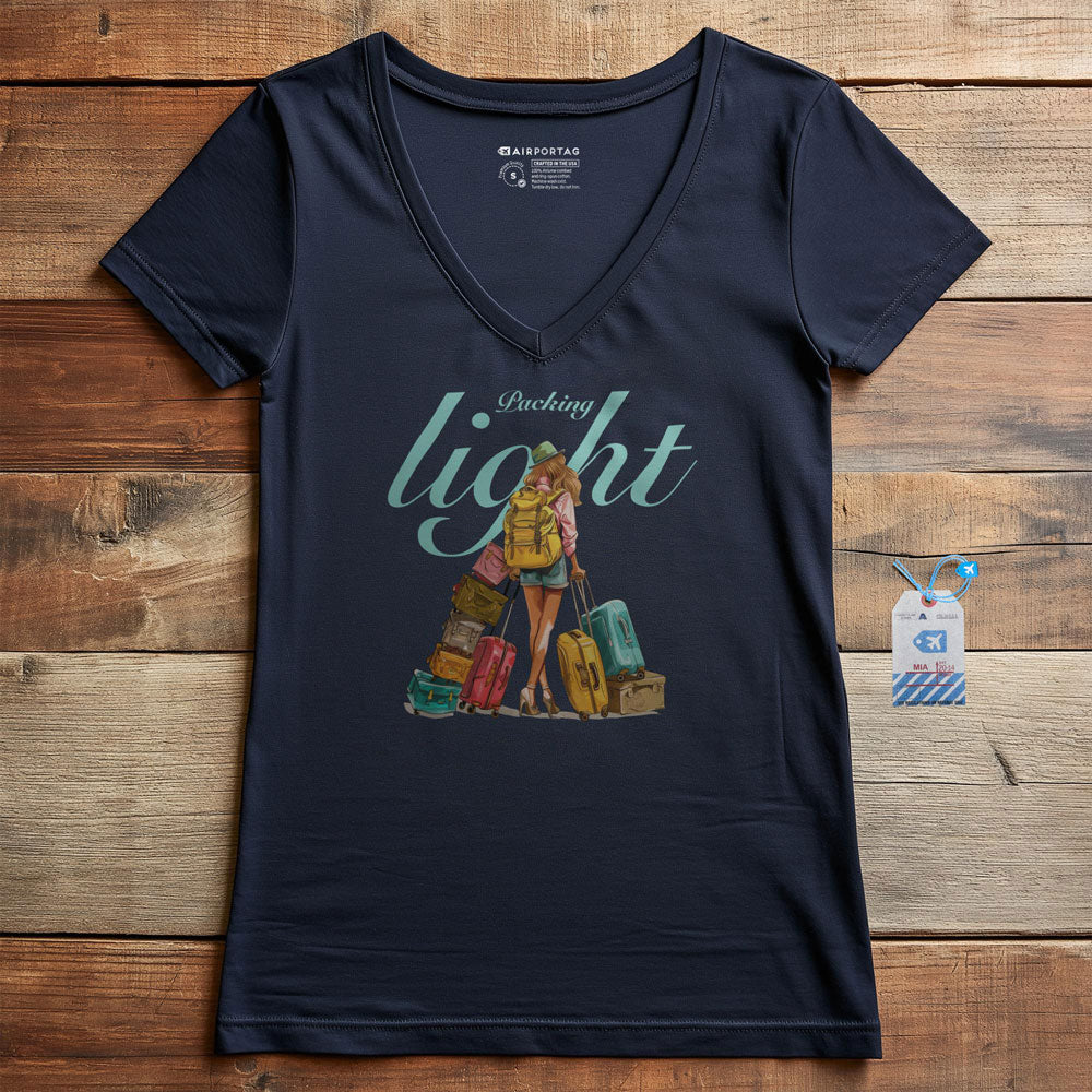 Packing Light Doll - Women's V-Neck T-Shirt