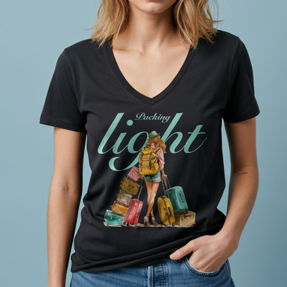 Packing Light Doll - Women's V-Neck T-Shirt