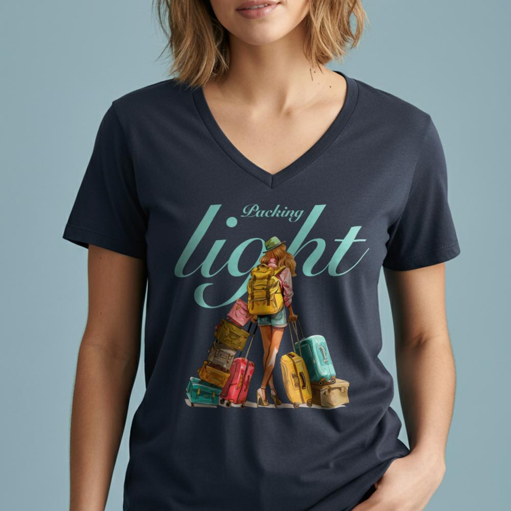 Packing Light Doll - Women's V-Neck T-Shirt