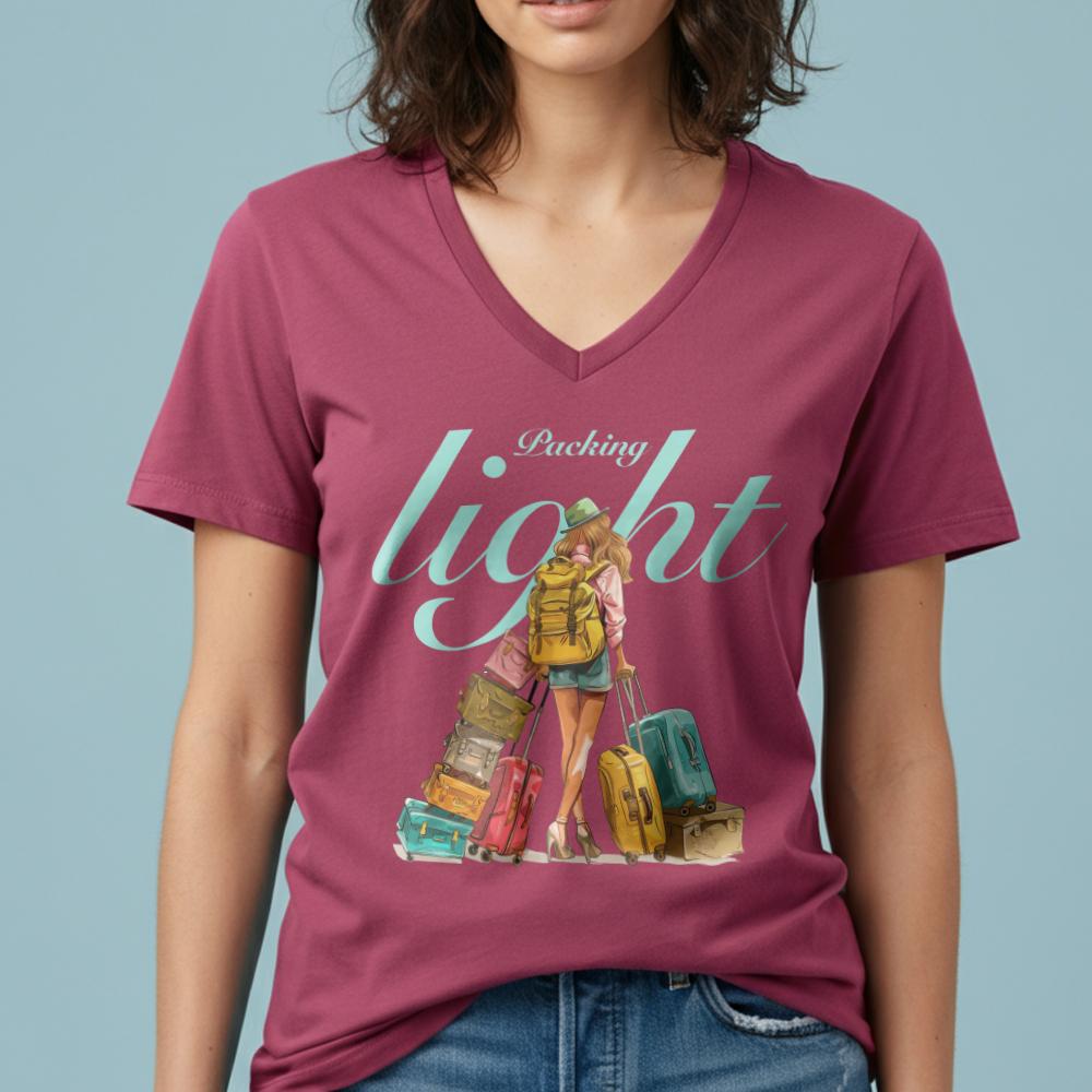 Packing Light Doll - Women's V-Neck T-Shirt