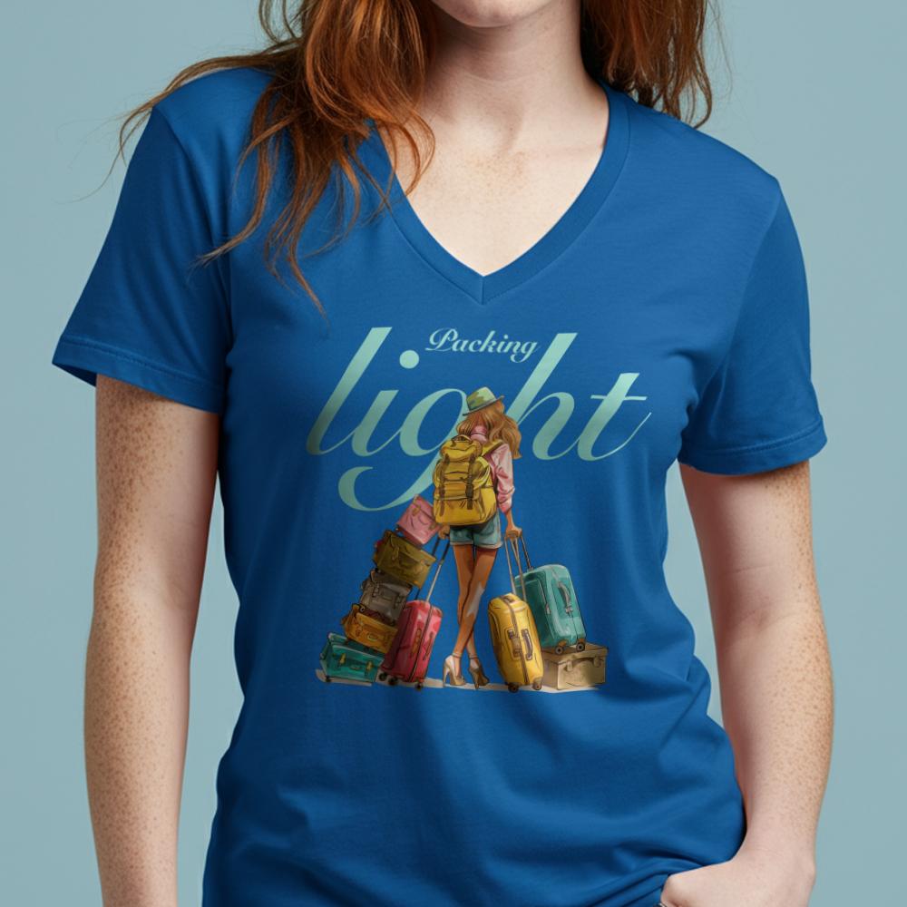 Packing Light Doll - Women's V-Neck T-Shirt