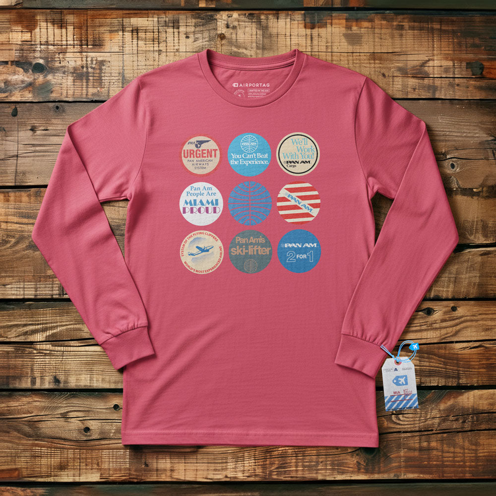 Pan Am Circles Badge - Long Sleeve T-Shirt