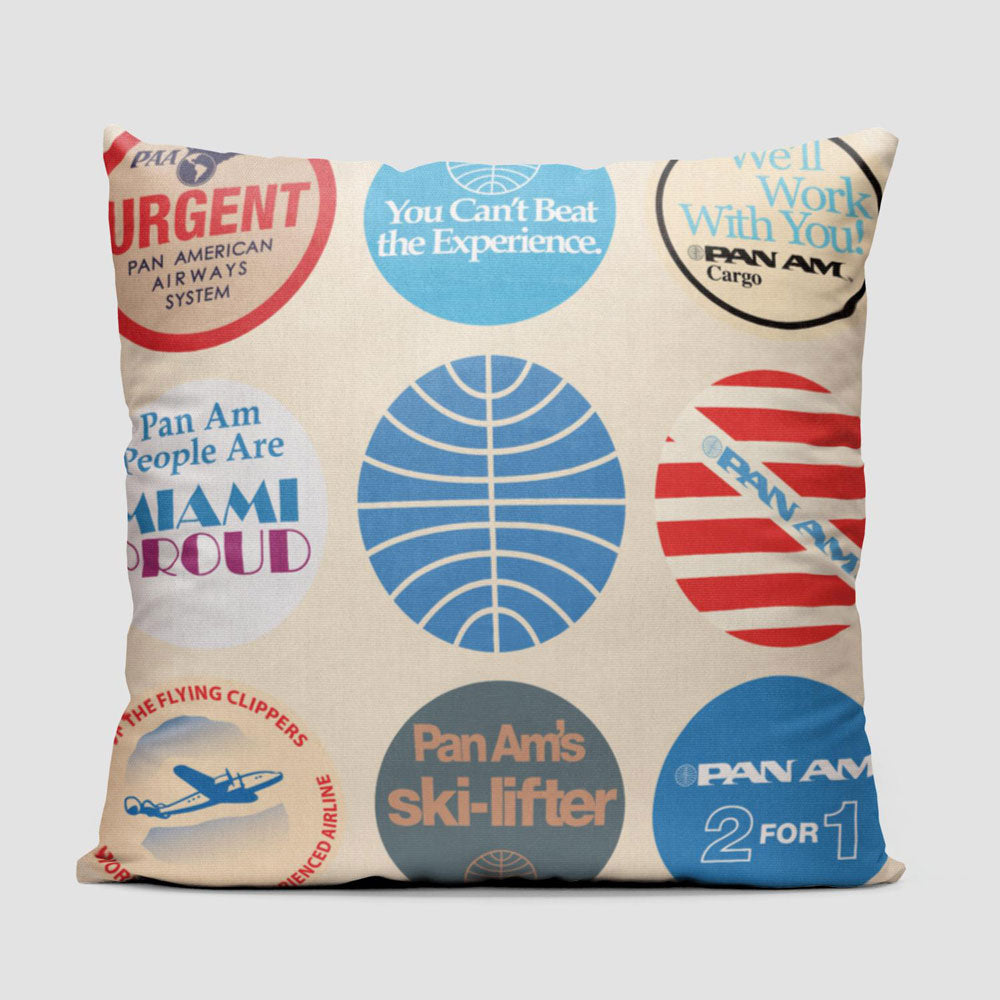 Pan Am Circles Badge - Throw Pillow