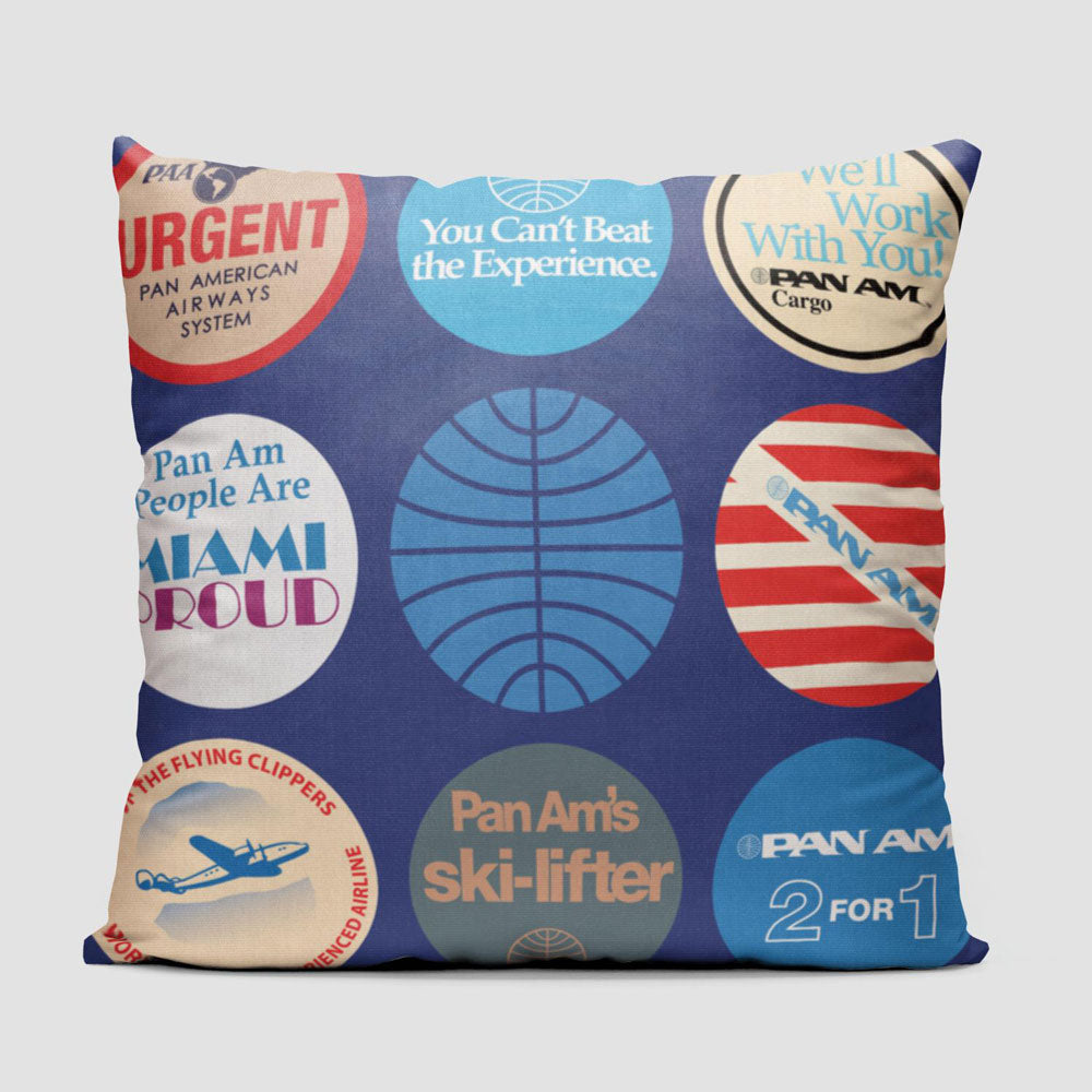 Pan Am Circles Badge - Throw Pillow