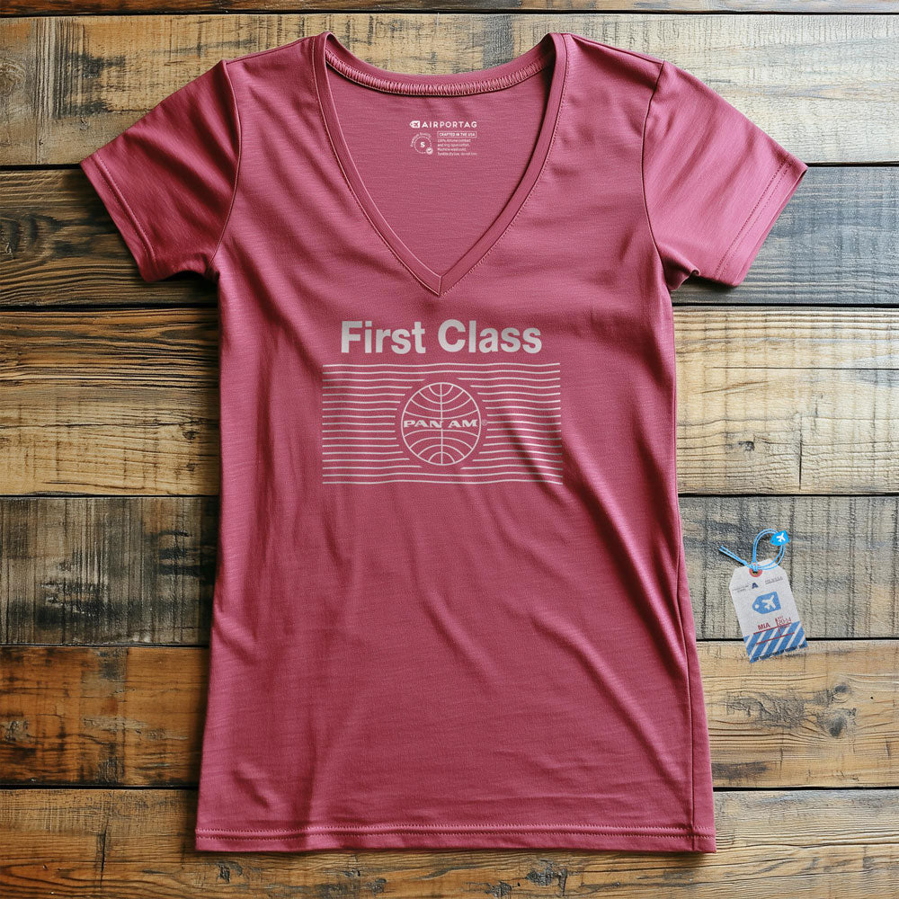 Pan Am First Class - Women's V-Neck T-Shirt