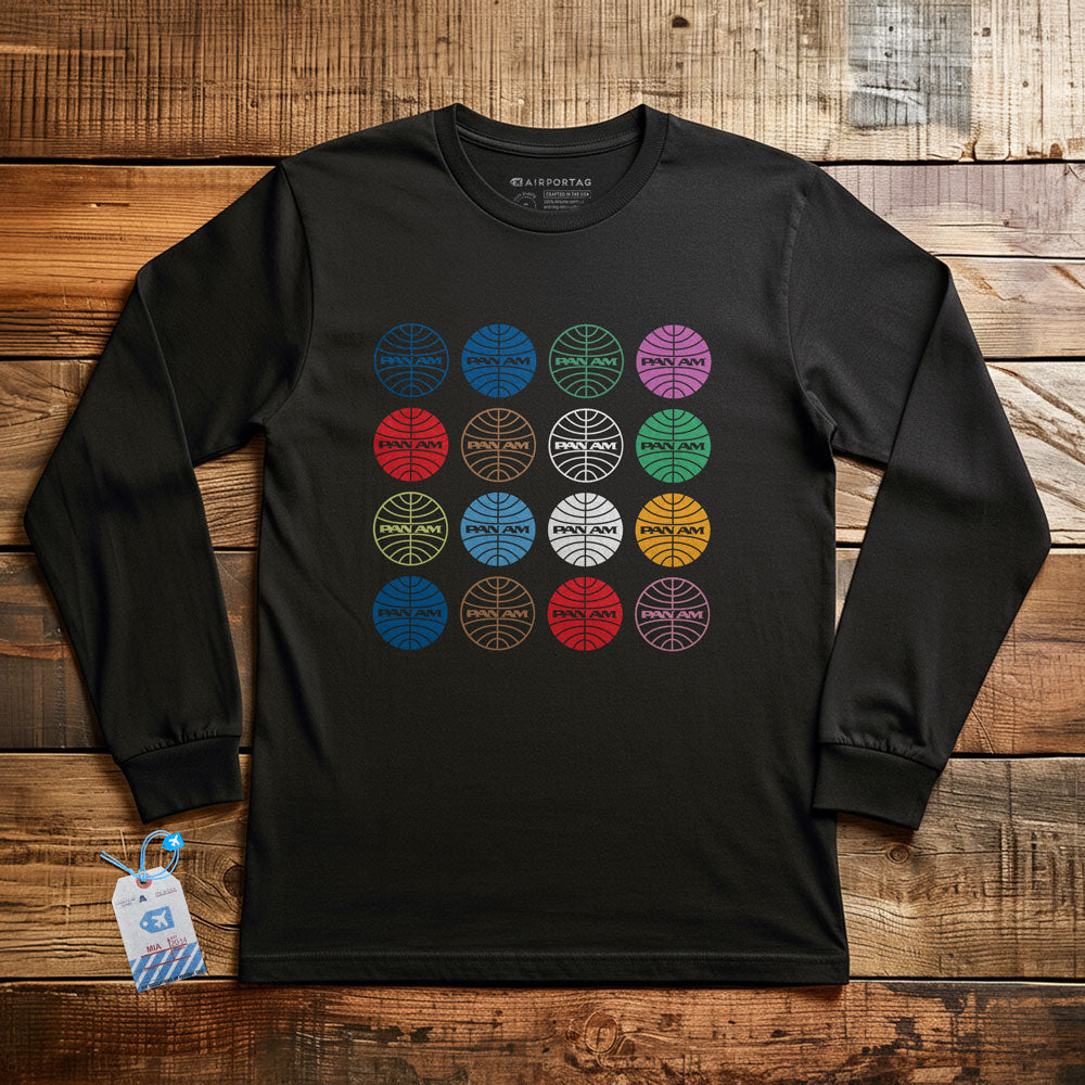 Pan Am Globes - Long Sleeve T-Shirt