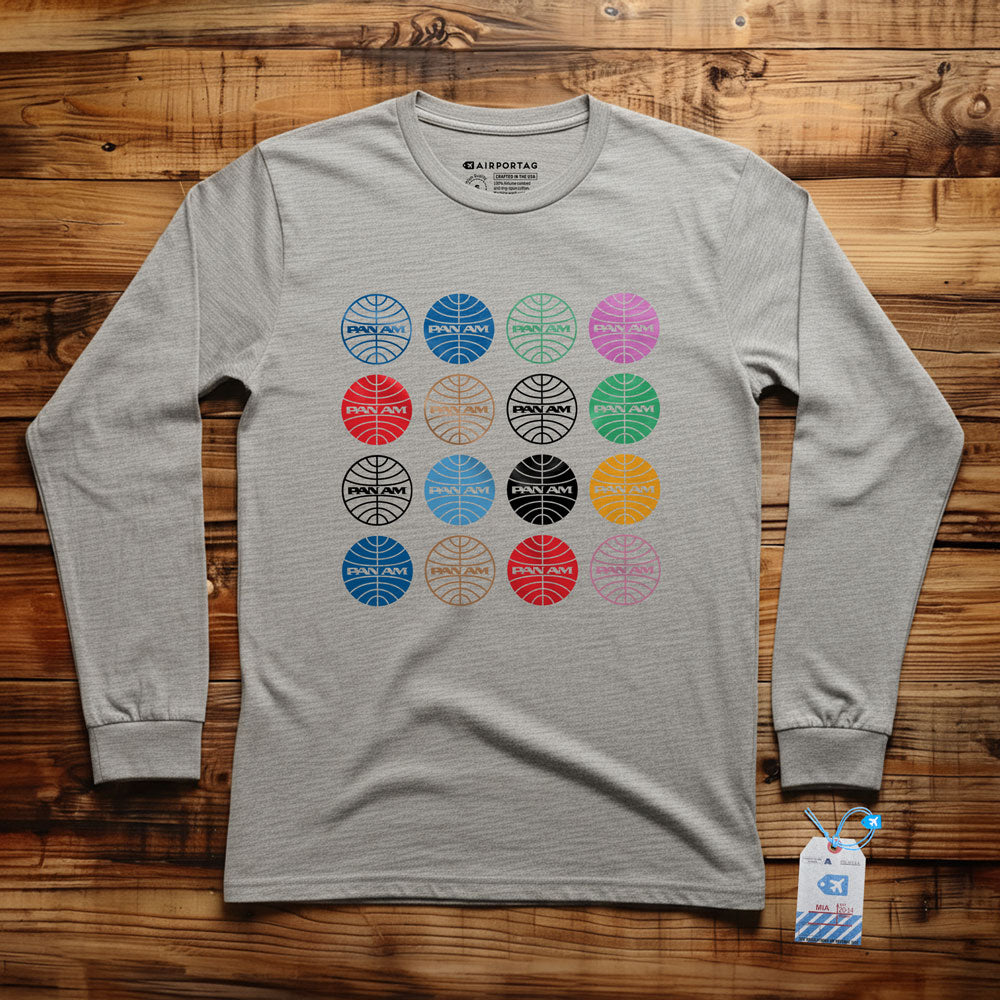 Pan Am Globes - Long Sleeve T-Shirt