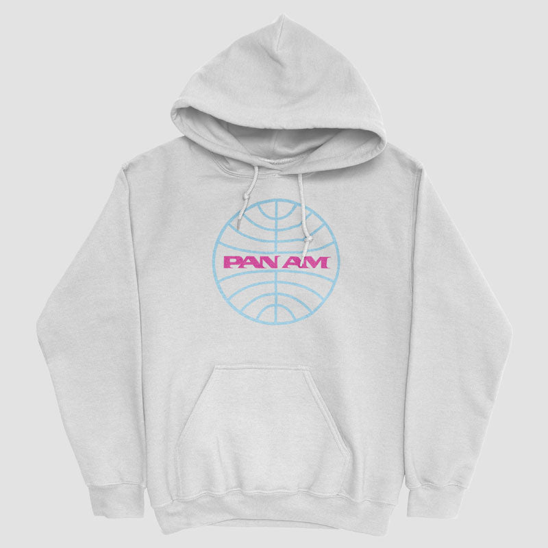 Pan Am Logo Néon - Pull à capuche