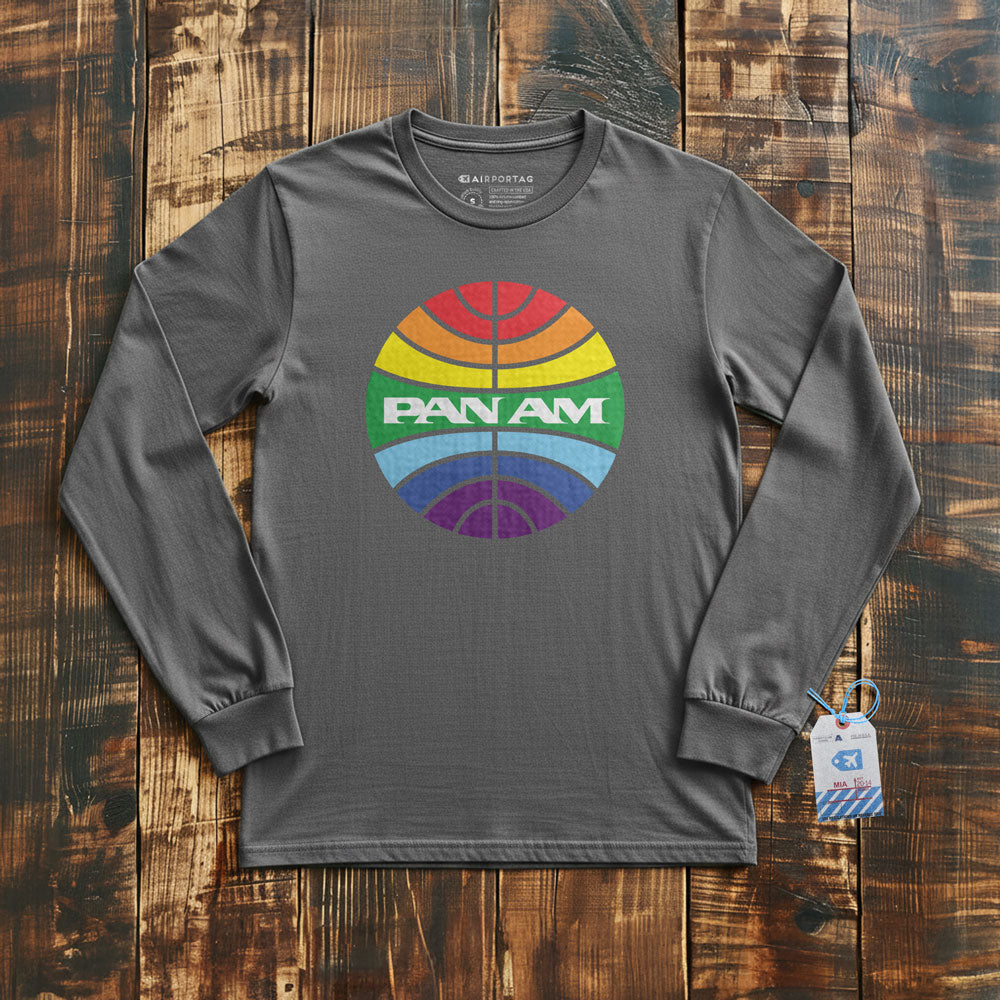 Pan Am Logo Rainbow - Long Sleeve T-Shirt