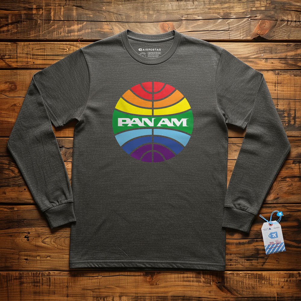 Pan Am Logo Rainbow - Long Sleeve T-Shirt