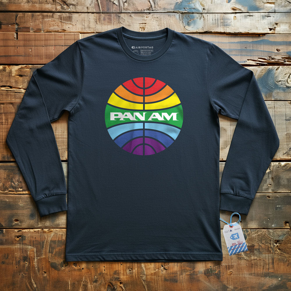 Pan Am Logo Rainbow - Long Sleeve T-Shirt